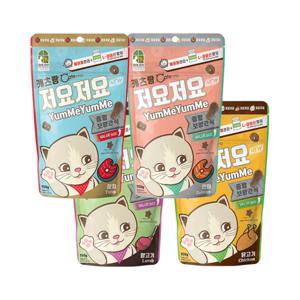 (4가지맛 최종 23940원/무배) 캐츠랑 저요저요 150gx10개 고양이 보양간식 냥이 과자 고양이간식