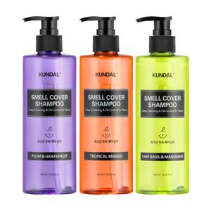 올데이 스멜커버 청소년샴푸 400ml 3종세트 (플럼앤그레이프프룻/트로피컬망고/라임바질앤만다린)