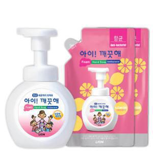 아이깨끗해 핸드워시레몬 용기250 1개+리필200 2개