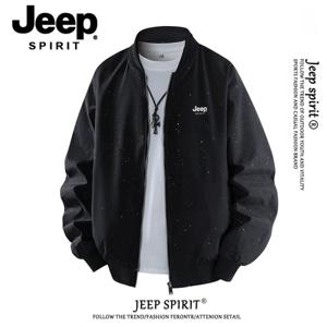 JEEP SPIRIT 봄가을 방수 바람막이 스타 패턴 남성 캐주얼 재킷