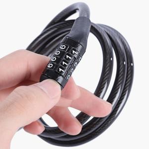 번호키 자전거 자물쇠 열쇠 와이어 도난방지 잠금장치 120cm OBC-LOCK1