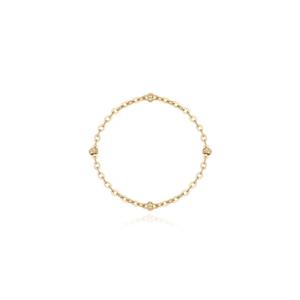 14K 골드 베이직볼 체인반지 TRSK4G22032M