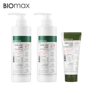 (9/16쿠폰가_개당4730원) 바이오맥스 프로코어 헤어로스 케어 탈모샴푸 500ml 2개+트리트먼트 본품 증정