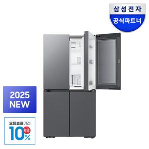 으뜸효율체감가165만원) 비스포크 냉장고4도어902L RM70F90M1DD 1등급AI절약 에센셜 다크메탈 푸드쇼케이스