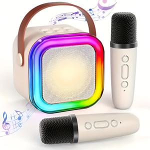 무료배송) 휴대용 블루투스 스피커 무선 마이크 세트 미니 노래방 블루투스마이크 선물 포장 박스 무료 증정