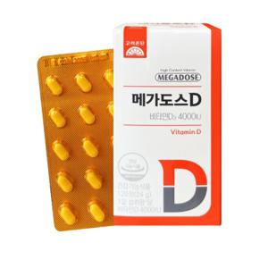 고려은단 메가도스D 비타민D3 4000IU 120정 X 1개 (4개월분) 고함량 비타민D