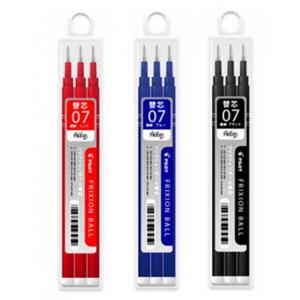 프릭션 노크식 지워지는 볼펜 리필심 0.5mm /0.7mm /1개 3입  /블랙 블루 레드 택1 / 최신제조 당일배송
