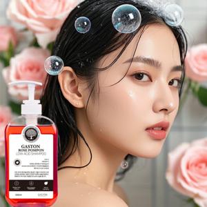 게스통 로즈 로우 애씨드 헤어 샴푸 천연 미용실 무실리콘 향이좋은 장미향  미용실 납품 무실리콘 천연샴푸
