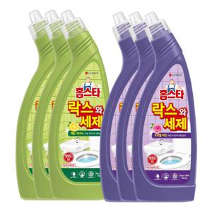 홈스타 락스와세제 750ML 6개 (후로랄파인 3개/허벌시트러스 3개)