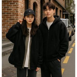 남녀공용 데일리 심플 오버핏 베이스 후드집업 베이직 트렌디 후드 잠바 간절기 아우터 (2개이상추가할인)
