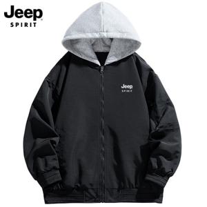 JEEP SPIRIT 남성 자켓 캐주얼 가을 후드 야구 점퍼
