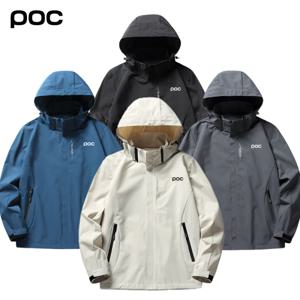 POC 바람막이 홑겹 후드 솔리드 방수 남여공용 얇은 싱글 바람막이 남성 삼방 등산복