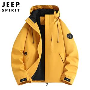 JEEPspirit 봄 가을 남성 재킷 캐주얼 루즈 기능성 바람막이 점퍼
