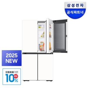 5만원적립)으뜸혜택가165만 비스포크 AI 냉장고 4도어 902L 푸드쇼케이스 1등급 RM70F90M1ZD 에센셜화이트