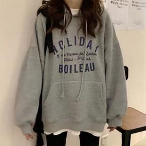 여성 오버핏 긴팔 후드티 1P 가을 꾸안꾸 편한 티셔츠 여자긴팔티 오버핏후드티 오버핏후드티셔츠 여성긴팔