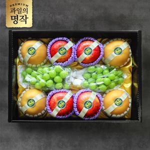 [9/15(월)순차출고/지정일배송][과일의명작] 행복 과일혼합세트 5kg내외[사과4과+배4과+샤인2과]