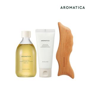 [아로마티카] 에너지케어 서큘레이팅 바디패키지(바디오일+마사지크림 +돌고래마사저)