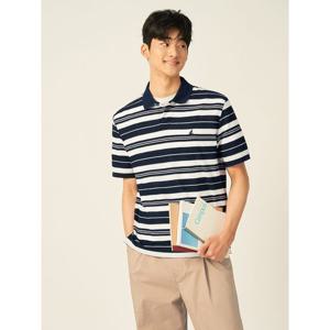 [빈폴멘] 빅허니콤 선염 칼라넥 반소매 티셔츠  네이비 (BC5442C20R)