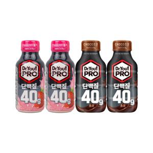 오리온 닥터유 프로 단백질 드링크 40g 딸기 2개 +초코 2개 / 350ml
