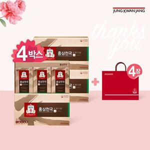 [정관장]홍삼천국 4박스(40ml30포4박스)+쇼핑백 4장