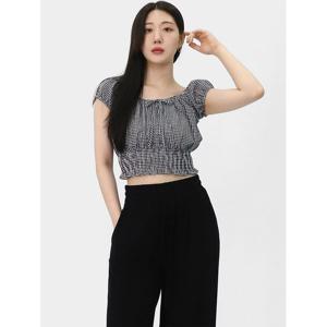 [엘케이트] 여자 블라우스 반팔 러블리 여름 셔링블라우스 LCHT080