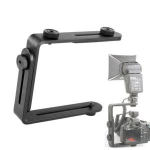 액션캠 듀얼 L 플래쉬 확장 브라켓 카메라 DSLR 연결 고프로히어로