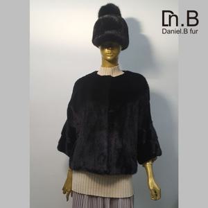 [디앤비퍼]  모피 밍크 큐티플 휘메일 자켓(DF1500JKBKFR)