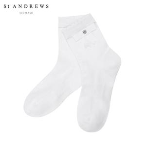 [세인트앤드류스] 여성 심볼 로고 리본 포인트 중목 양말 821C3SC752_WH
