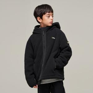 내셔널지오그래픽키즈 K244UFJ910 베이직 후디 플리스 자켓 CARBONBLACK