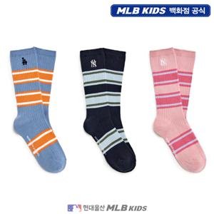 [MLB키즈US] (7ASOV055N) 스트릿 바시티 스트라이프 스케이트 양말 아동양말 키즈양말