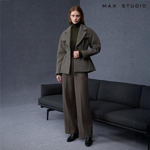 막스스튜디오 25FW 윈터 기모 헤링본 와이드 팬츠 3종