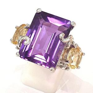 [블루케이] AAA실버925 자수정 합성석 반지250203-15