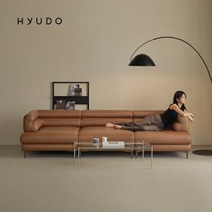 지정일배송/무료설치ㅣ휴도 시간의 동백 2880 모듈형 천연 면피 쇼파 4인 가죽 소파 (쿠션증정)