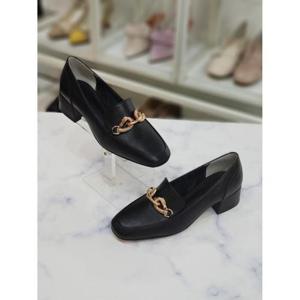 한슈 세이브존07 리얼가죽 체인 로퍼힐4CM HS937308bi