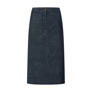 헤지스 여성 25FW 시즌오프SET-UP 코듀로이 데님라이크 미디스커트 블루 HSSK5D902N3