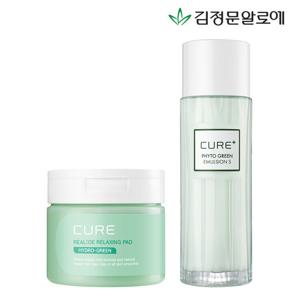 [김정문알로에] 큐어 피토그린 릴렉싱 토너패드+피토 에멀젼