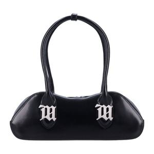 미스비헤이브 블랙 레더 업타운 볼링 백 25P250A402 BLACK