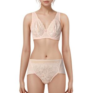 [비비안(언더웨어)][홑겹] 부유방 커버가능한 풀컵 ABC컵 홑겹브라 팬티세트 BR3513 BP3513P