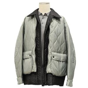 [레노마캐주얼]F/W 라이트그레이 퀼팅 배색 캐주얼 점퍼 RPCMBU04A