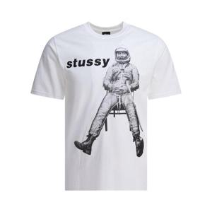 STUSSY 19051071201 WHITE ASTRONAUT TEE