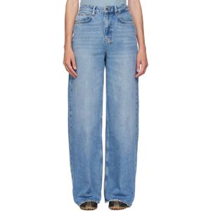 25 FW 수비 여성 블루 배기 스트라이더 호라이즌 데님 진 252088F069030