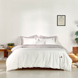 [닥스침구]고밀도 바버 화이트[9온스] 슈퍼싱글세트[퀼트이불+패드+베개커버]