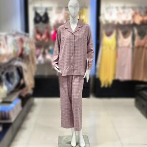 [비너스] 레이온폴리 선염 체크 파자마(vpa4556w)