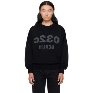 25 FW 032c 남성 블랙 셀피 스웨터 252843M201000