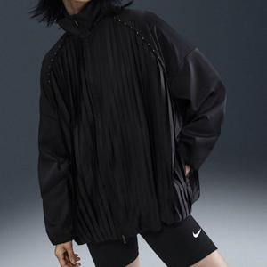 나이키져지 WQS HJ0518-010 스포츠웨어 컬렉션 여성 플리츠 트랙 재킷