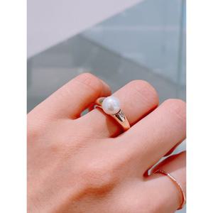 미니골드 14K 볼륨 담수진주 반지 RJUM4060