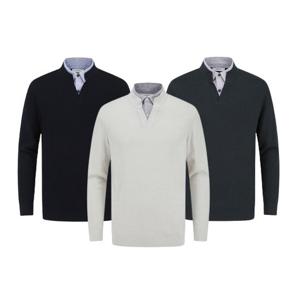 [에디션앤드지]가을/겨울 신상 3종 고급 셔츠레이어드 스웨터 니트 NEE4EV1602 GB7777