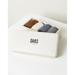 [닥스ACC] [선물포장/쇼핑백동봉] 면혼방 혼합짜임 장목 4족 세트 [여성장목4족] DBSS5E70