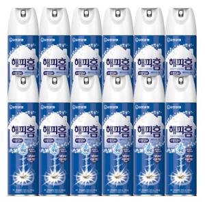 해피홈 에어로솔 수성 무향 모기 스프레이 500mlx12개 모기약 벌레약 해충잡이 에어로졸 해충제거 스프레이