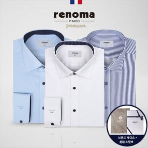 [레노마(셔츠)][1_+1세트] 레노마셔츠 긴팔 PREMIUM 링클프리 스판 남자 정장 와이셔츠